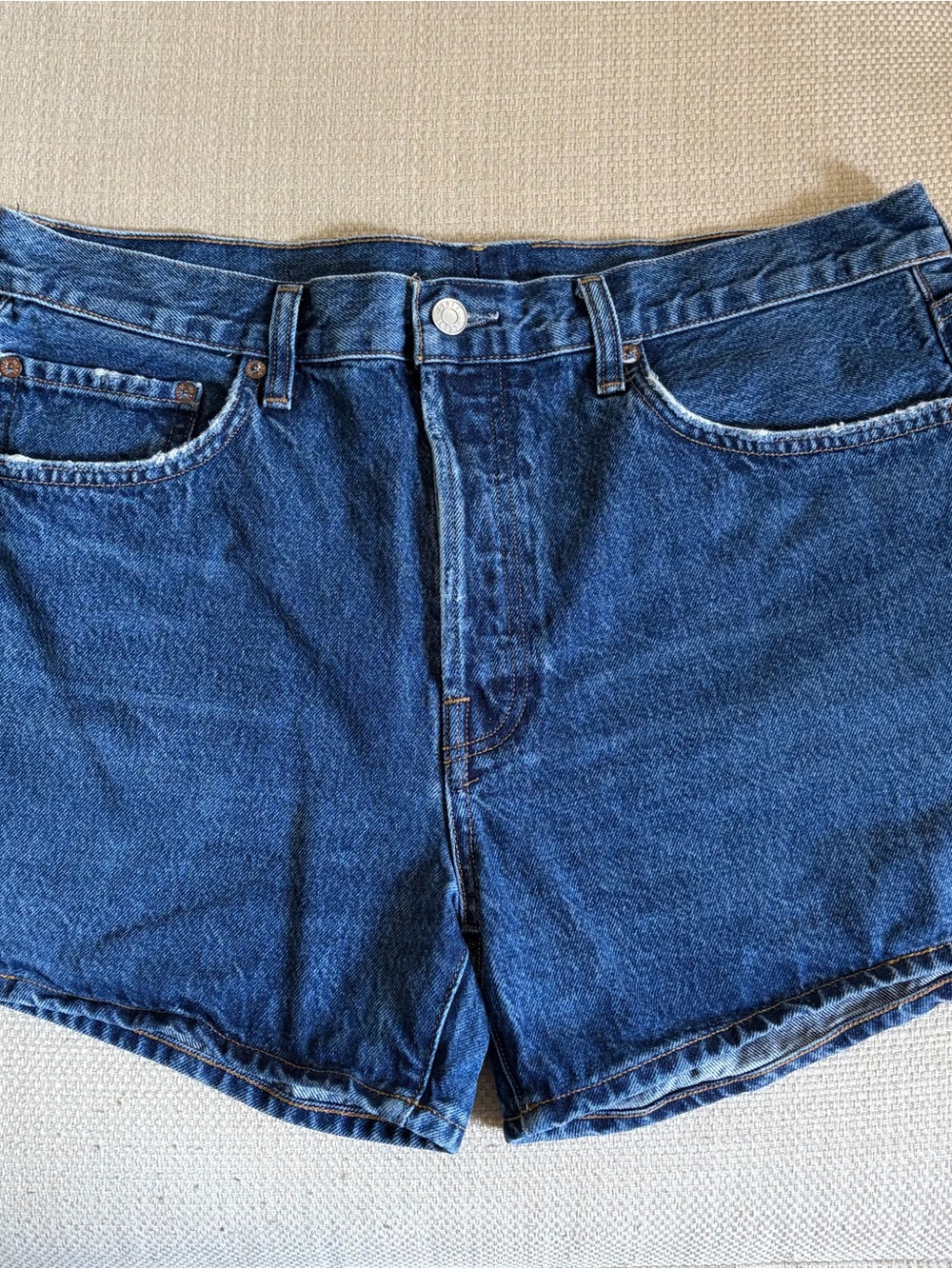 AGOLDE Parker Long Denim Shorts - Altered to Fit Size 30
